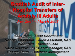 Scottish Audit of Inter Hospital Transfer of Acutely Ill