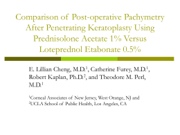 Comparison of Post-operative Pachymetry After Penetrating