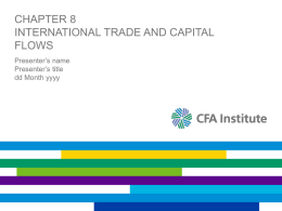 Chapter 8International Trade and Capital FLows