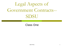 Legal Aspects--SDSU - Jack Friery-