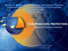 Civil Protection: general