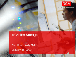 enVision Storage Training