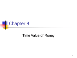Time Value of Money - Georgia College & State University
