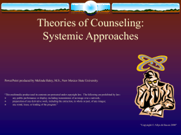 Systemic Approaches