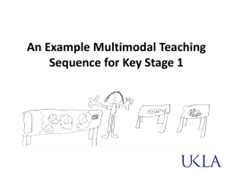 An Example Multimodal Teaching Sequence for Key Stage 1