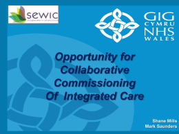 1)My Health Online 2) Programme Governance 3) Community