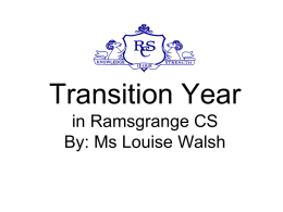 Transition Year in Ramsgrange CS