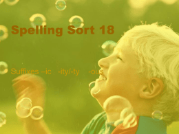 Spelling Sort 18