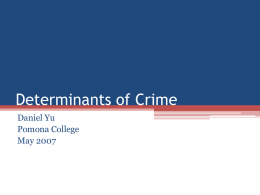 Determinants of Crime - Economics