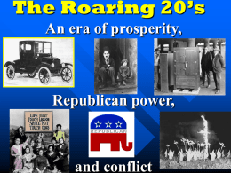 the Roaring '20's PPT