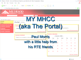 MY MHCC (aka Portal)