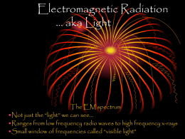 Electromagnetic Radiation … aka Light