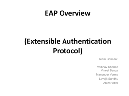 EAP (Extensible Authentication Protocol)