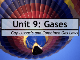 Unit: Gas Laws