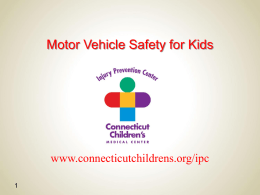 Motor Vehicle Safety for Kids - ct