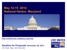 Learning Opportunities and Support for United Ways in Europe