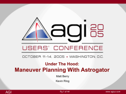 Maneuver Planning with Astrogator