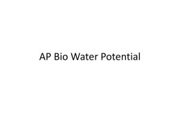 AP Bio Water Potential
