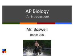 AP Biology (An Introduction )