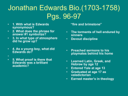 Jonathan Edwards Bio.