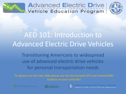 AED 101: Introduction to Advanced Electric Drive Vehicles