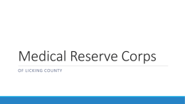 Medical Reserve Corps - Licking County Health Department