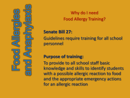 BISD Allergy and Anaphylaxis Training