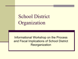 School District Organization