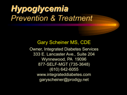 HypoglycemIa Prevention & Treatment
