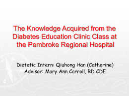 The Knowledge Acquired from the Diabetes Education Clinic