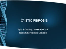 Cystic Fibrosis Nutrition In-Service