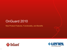 Access Control OnGuard 2010 review