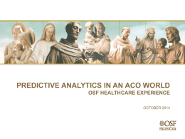 Using Predictive Analytics in an ACO World