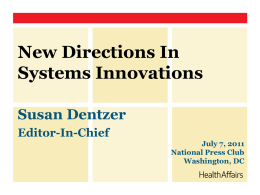 New Directions In Systems Innovations