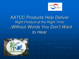 AATCC Resources for C2C