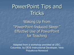 Powerpoint tips and tricks