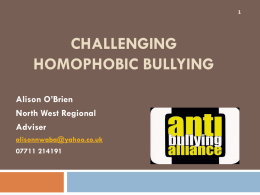 Bullying in Schools - LGBT youth north west