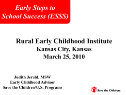 Early Steps to School Success
