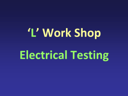 Electrical Testing - All Coles Home Page
