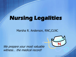 Nursing Legalities - Our Legal Nurse Consultants Home Page