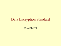 Data Encryption Standard - University of Wollongong