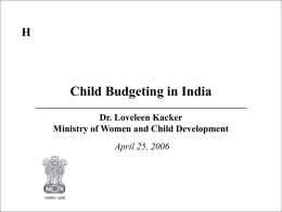 Child Budgeting in India