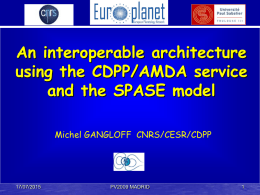 PV2009 An interoperable architecture using AMDA