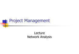 Project Management - Manchester Metropolitan University