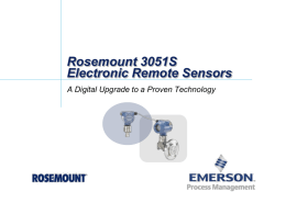 Install Guide: Rosemount 3051S Electronic Remote Sensors