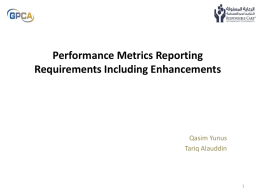 2013 Reporting Requirements & Enhancements