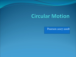 Circular Motion - Pat-Med Physics AP Exam Regents Exam