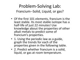 Problem-Solving Lab: Francium-
