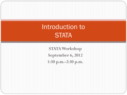 Introduction to STATA