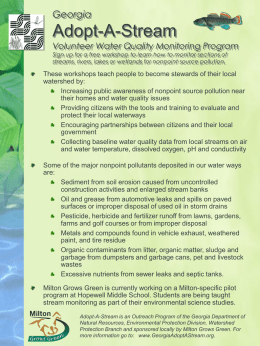 Georgia Adopt-A-Stream Volunteer Water Quality Monitoring